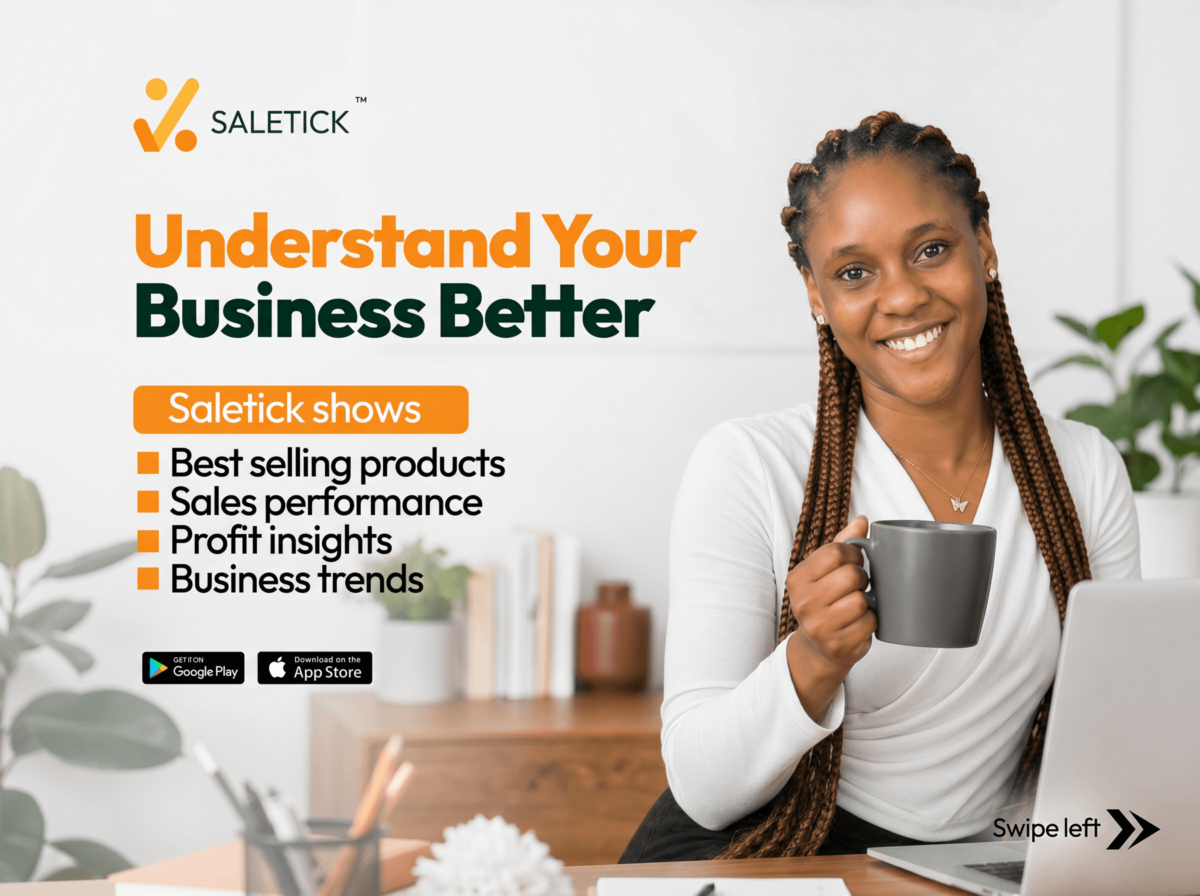 SaleTick dashboard showing inventory success