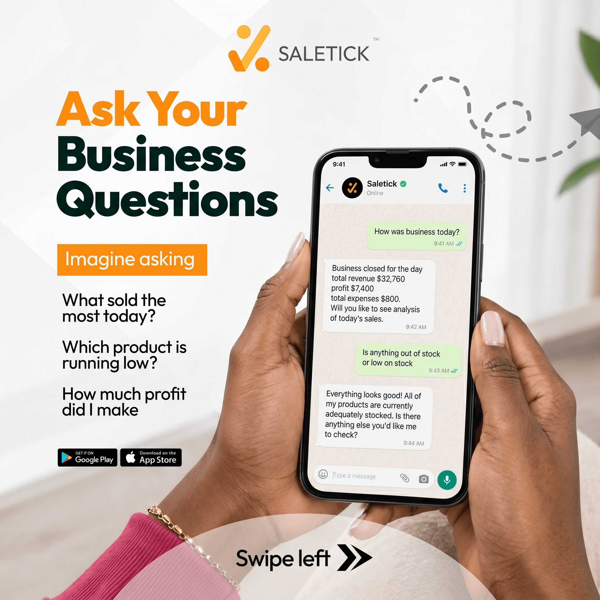 Run your business from WhatsApp.