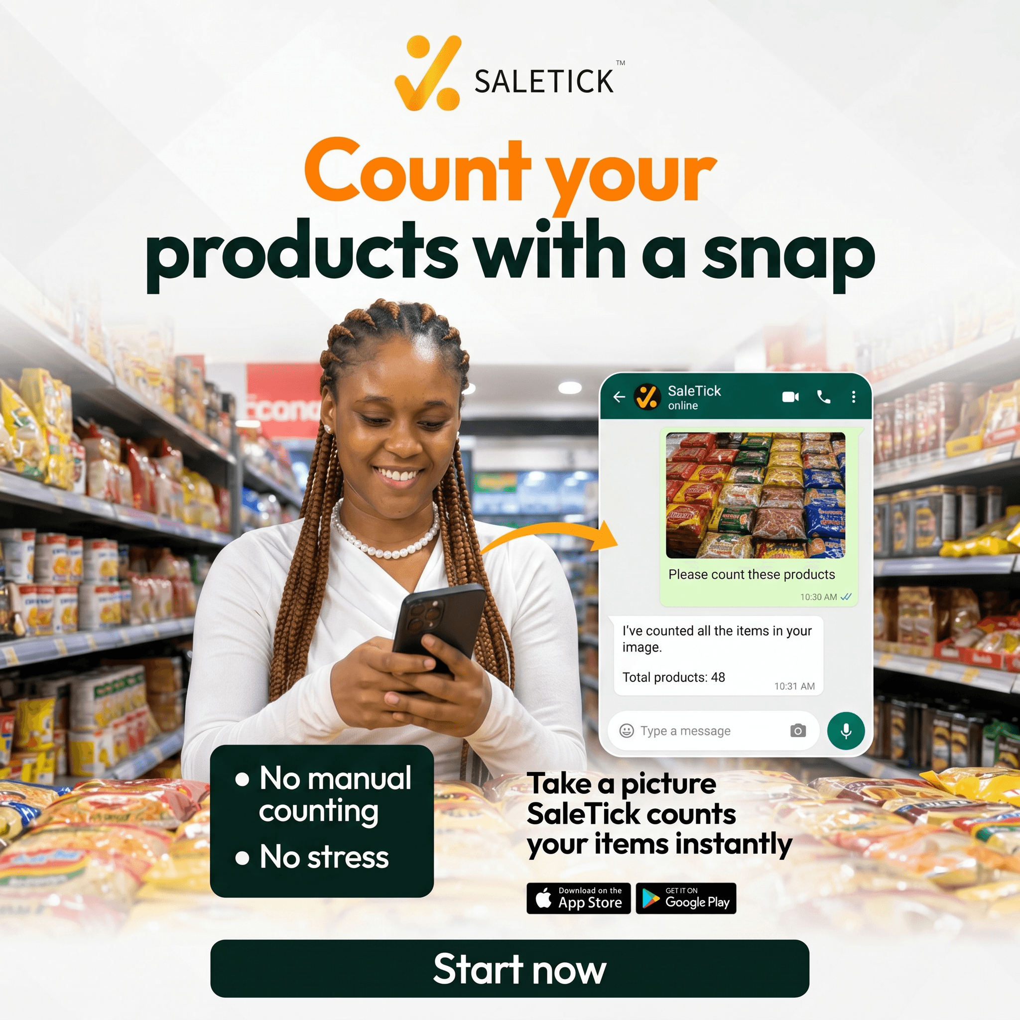 Count your products with a snap.